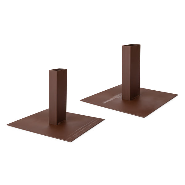 Two Brown Square Stands
